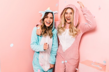 These unicorn onesies are really clever Halloween costume ideas.