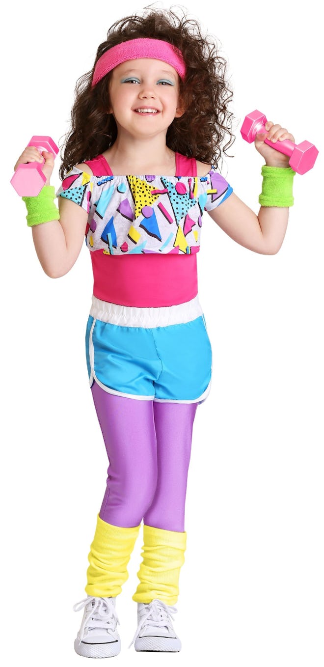 Girls Toddler Work It Out 80s Costume
