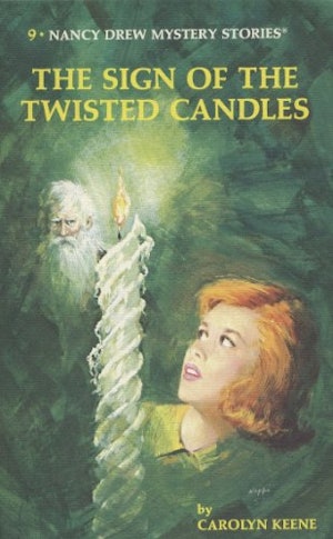 The Nancy Drew book The Sign of the Twisted Candles by Carolyn Keene