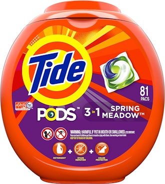 Tide PODS 3 in 1 HE Turbo Laundry Detergent Pacs, Spring Meadow Scent (81-Count)