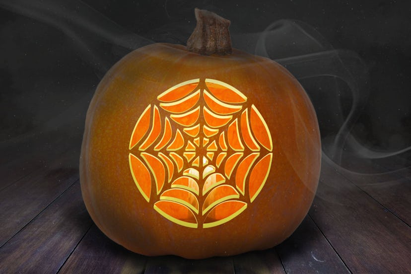 Spider web stencil pumpkin PDF design