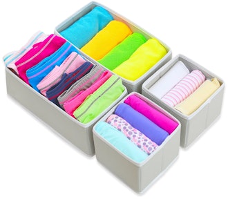 Simple Housewares Foldable Cloth Storage Boxes (4-Piece Set)