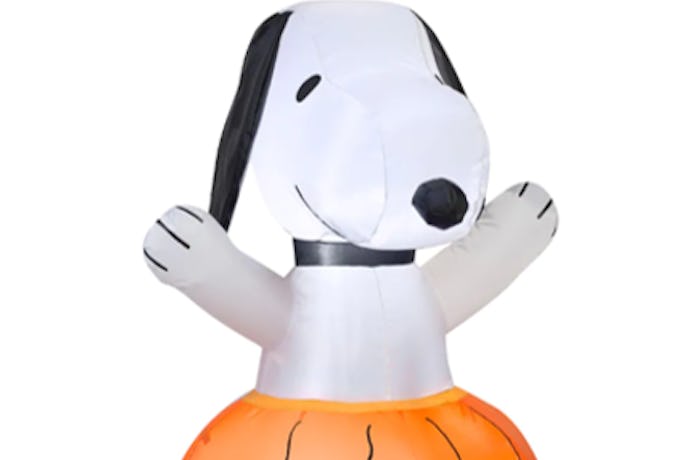 snoopy inflatable on sale at Michael's for 35 percent off