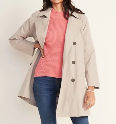 Water-Resistant Trench Coat for Women