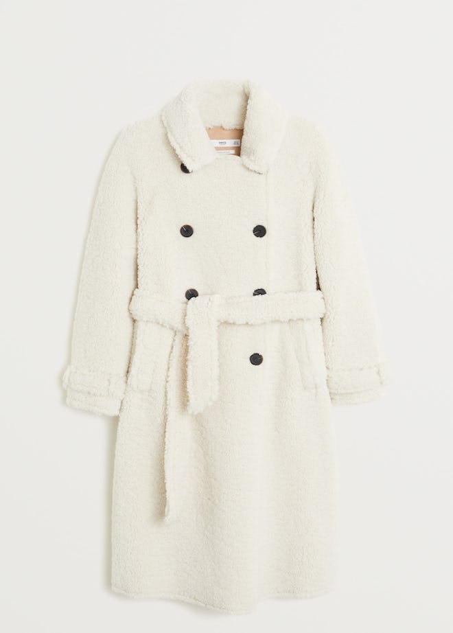 Faux Shearling Long Coat