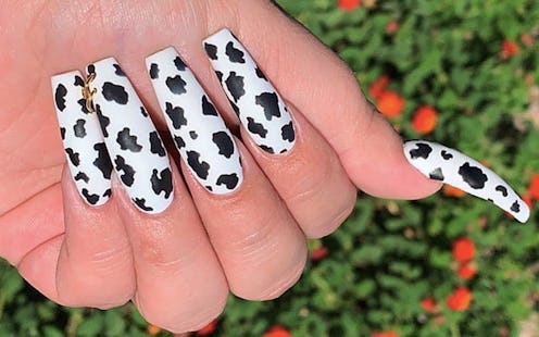 Cow Nails are revealed to be one of Pinterest's Top Nail Trends 