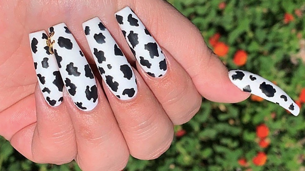 Cow Nails are revealed to be one of Pinterest's Top Nail Trends 