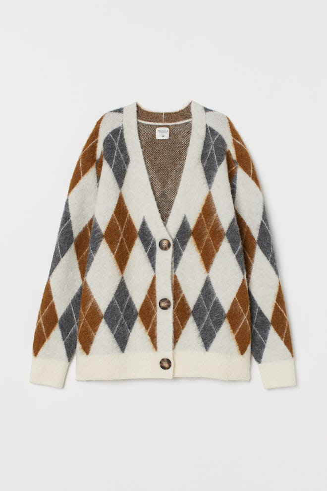 Jacquard-Knit Cardigan