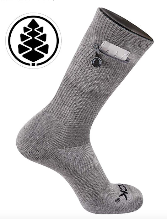 TCK Brands Stash & Dash Zip Pocket Crew Socks (3 Pack)