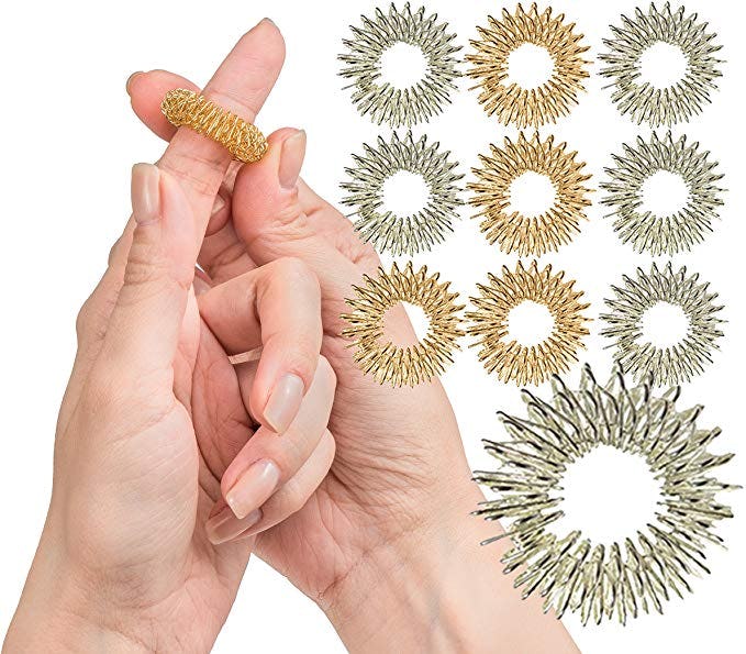 Spiky Sensory Finger Rings (10-Pack)