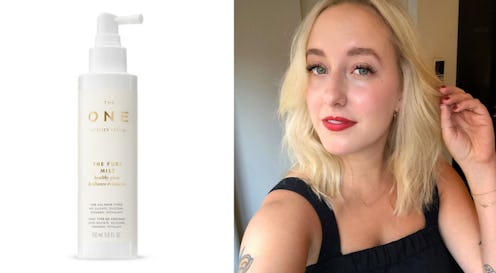 The ONE Pure Mist by Frederic Fekkai and a selfie of a young blonde lady