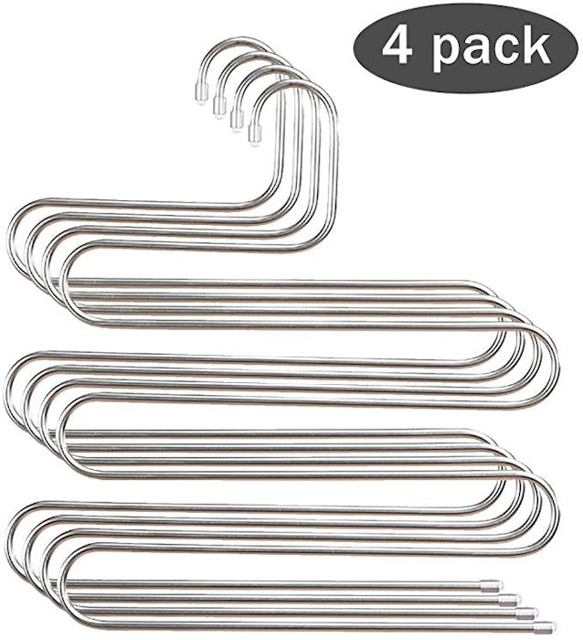 STAR-FLY Stainless Steel S-shape 5 Layer Clothes Hangers for Space Saving Storage