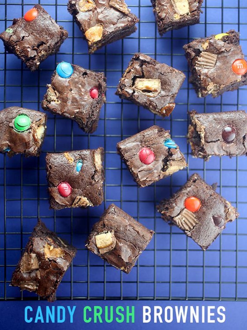 Things To Make With Leftover Halloween Candy, Candy Crush Brownies