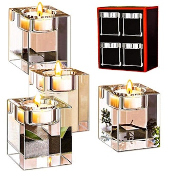 Le Sens Crystal Candle Holders (4-Pack)