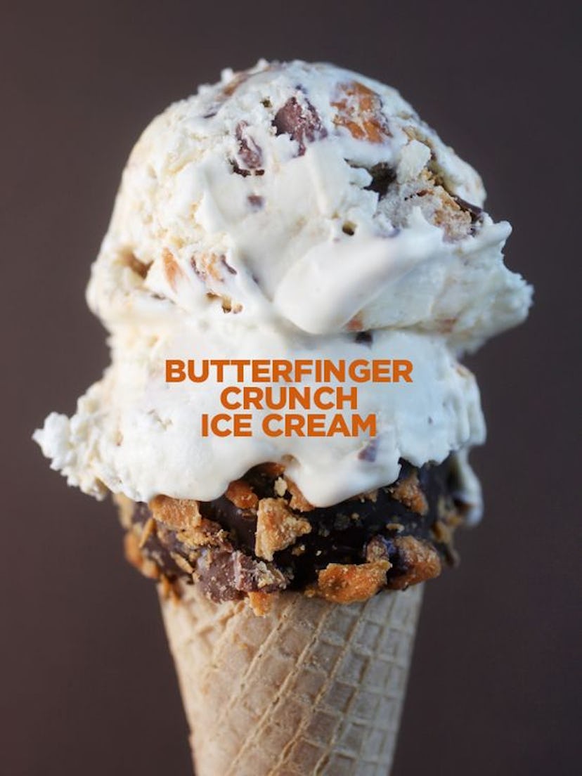 Things To Make With Leftover Halloween Candy, Butterfinger Crunch Ice Cream 