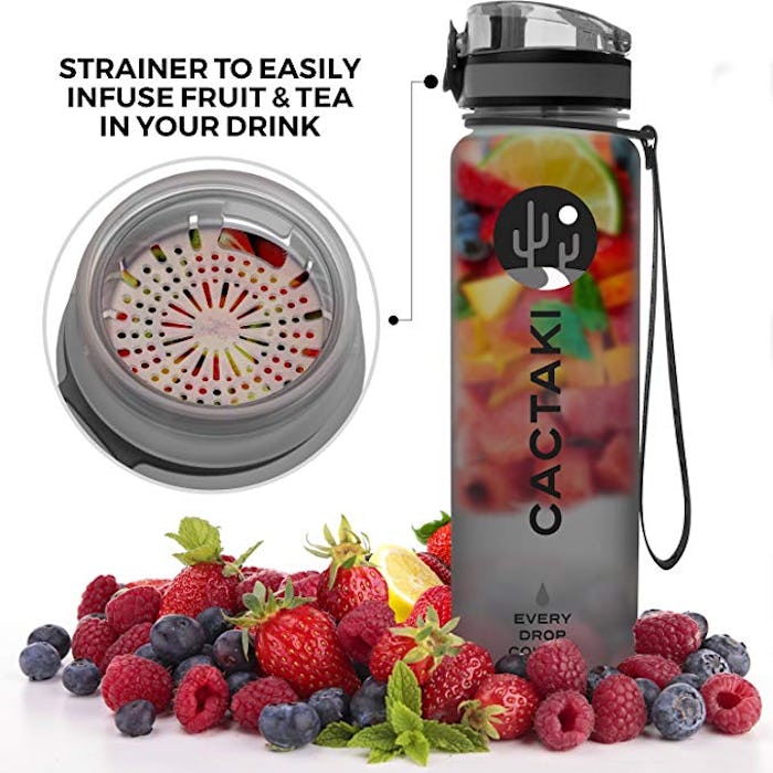 Cactaki Water Bottle with Time Marker