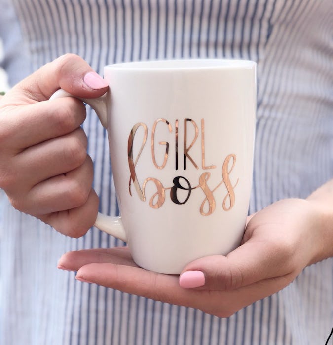 Girl boss mug- rose gold
