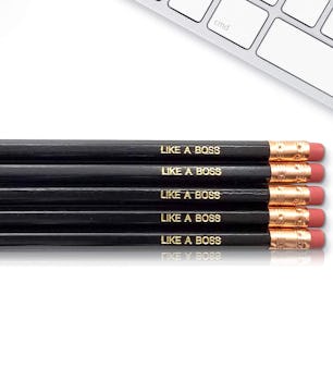 Like A Boss - Inspirational Pencils Engraved with Funny and Motivational Sayings for School and The ...