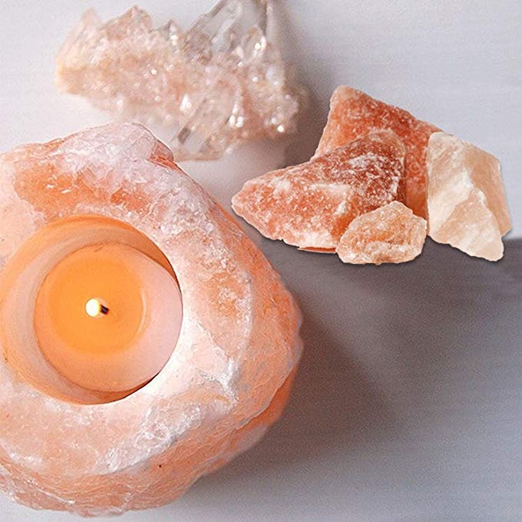 Himalayan Glow Hand Carved Himalayan Salt Candle Holders