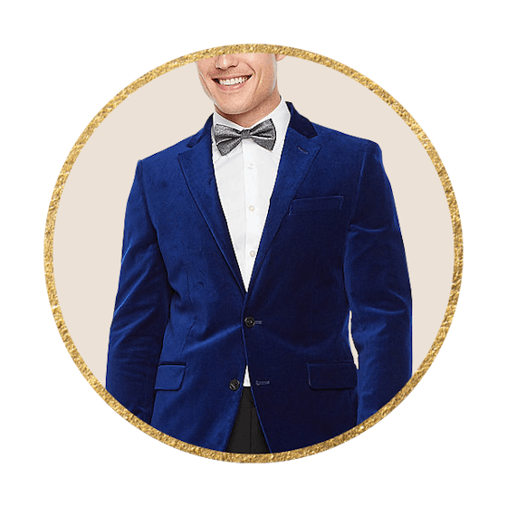 JF J.Ferrar Mens Slim Fit Velvet Sport Coat