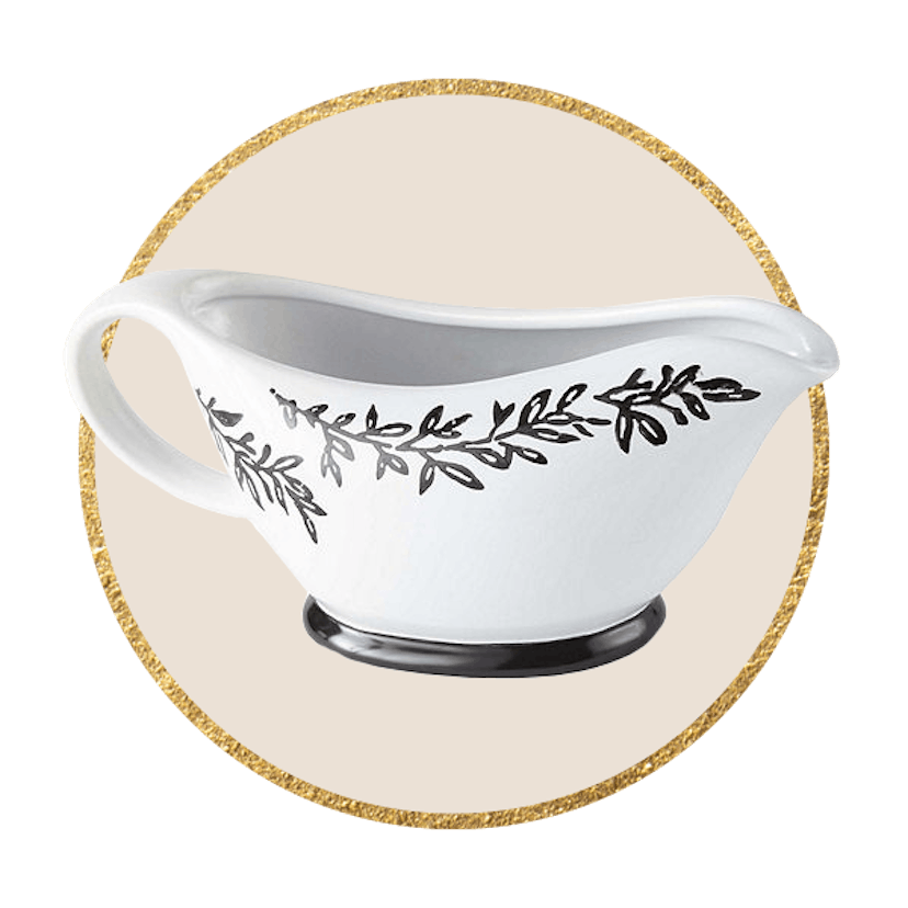 JCPenney Home Leaf Trimmed Gravy Boat