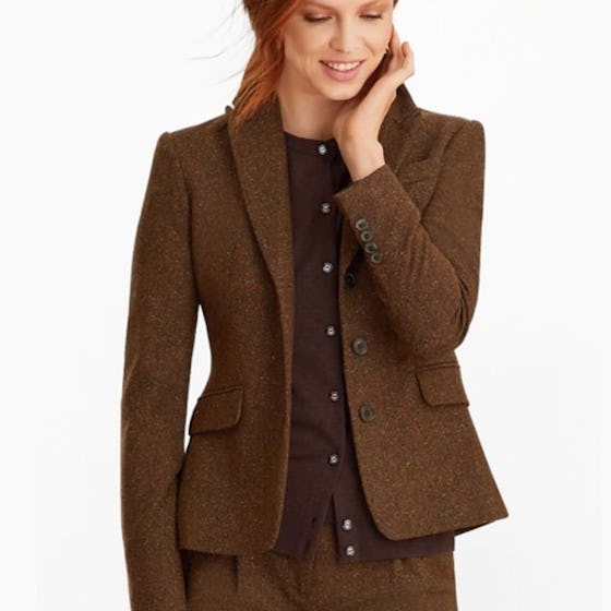 Stretch Wool-Silk Tweed Jacket