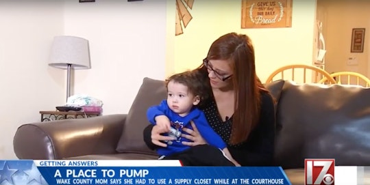 A North Carolina mom is speaking out after she was given a supply closet to pump her breast milk dur...