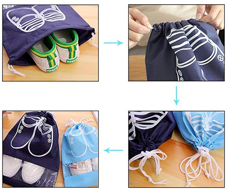 SPIKG Portable Travel Shoe Bags (10-Pack)