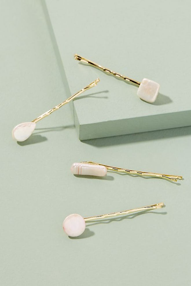 Freshwater Pearl-Embellished Hair Pin Set