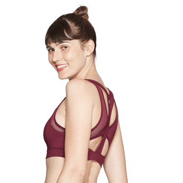 Women's High Neck Compressions Sports Bra — C9 Champion — Mulled Berry