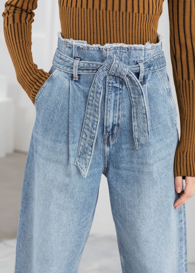 High Belted Organic Cotton Jeans