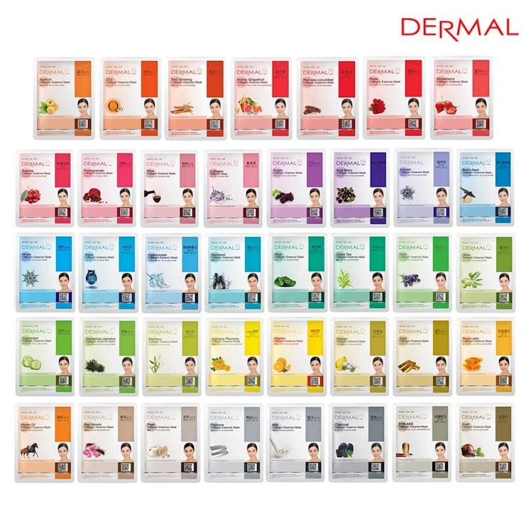 DERMAL Combo Pack Full Face Facial Mask Sheet (39-Pack)