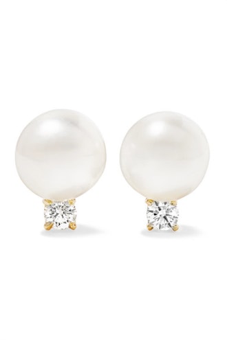 18-karat Gold, Pearl And Diamond earrings