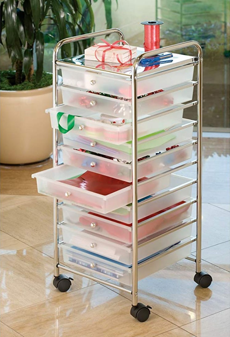 Seville Classics Large 10-Drawer Organizer Cart