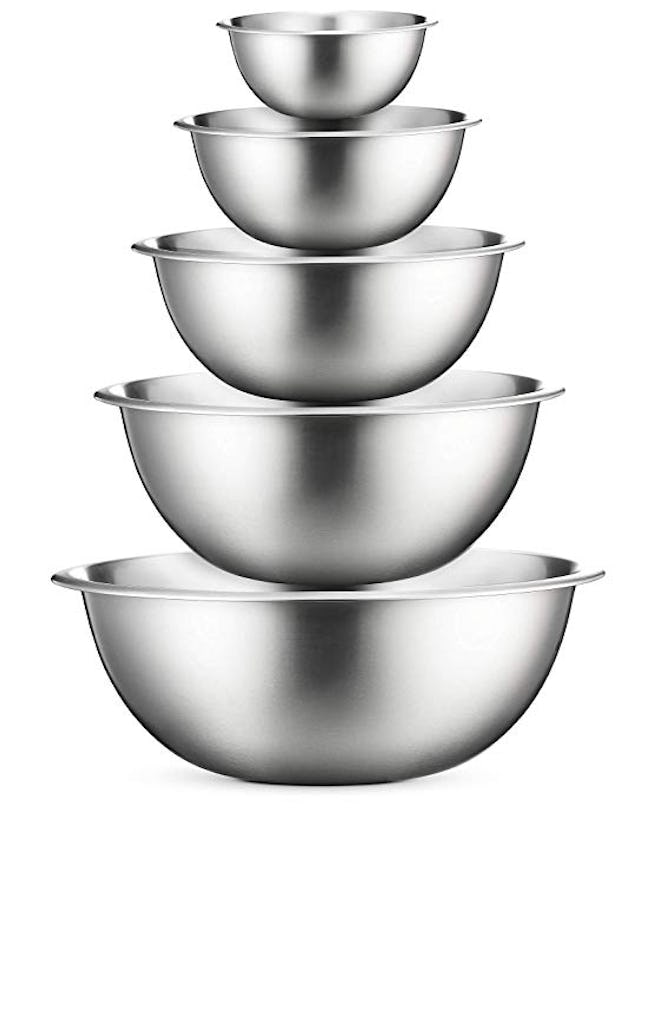 Fine Dine Stainless Steel Mixing Bowls (Set Of 5)