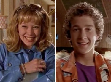 Lizzie Mcguire (Hilary Duff) and Louis Stevens (Shia Labeouf) in their Disney Channel series