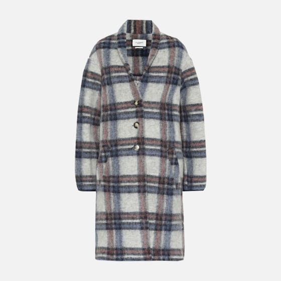 Isabel Marant Ètoile Gabriel Checked Wool-blend coat