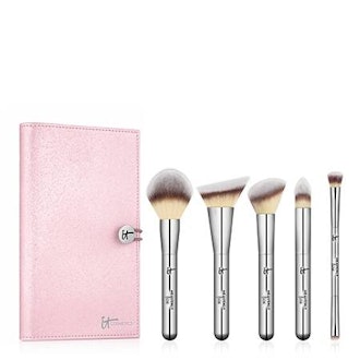 Heavenly Luxe Must-Haves! 5-Piece Full-Size Brush Set + Luxe Travel Case