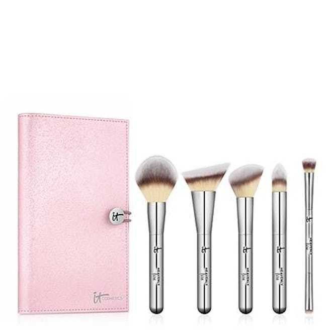 Heavenly Luxe Must-Haves! 5-Piece Full-Size Brush Set + Luxe Travel Case