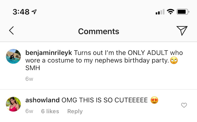 Temptation Island's Ashley Howland comments "OMG THIS IS SO CUTEEEEE" on Ben's Instagram photo