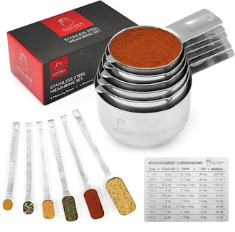 Kitchen Compliments Stainless Steel Measuring Set (13 Pieces)