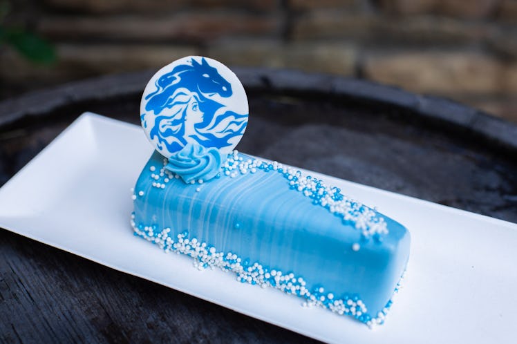 The blue Caramel Mousse cake is available at Disney in celebration of the 'Frozen 2' release.