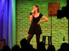 Comedian Kelly Bachman performs at "Rape Jokes By Survivors" on November 8, 2019. 