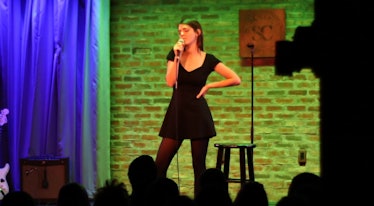 Comedian Kelly Bachman performs at "Rape Jokes By Survivors" on November 8, 2019. 