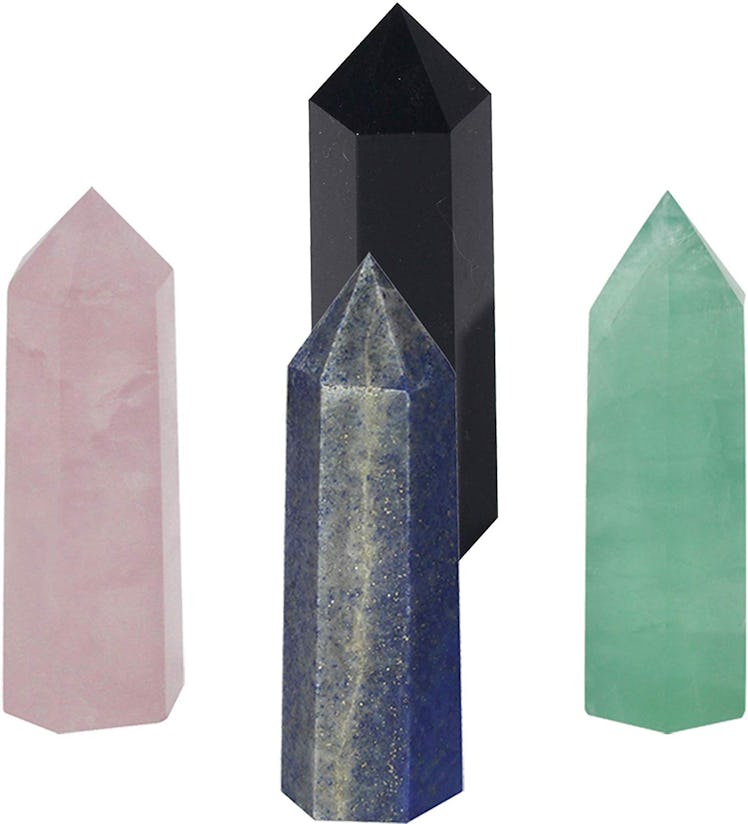 Luckeeper Healing Crystal Wands (4-Piece Set)