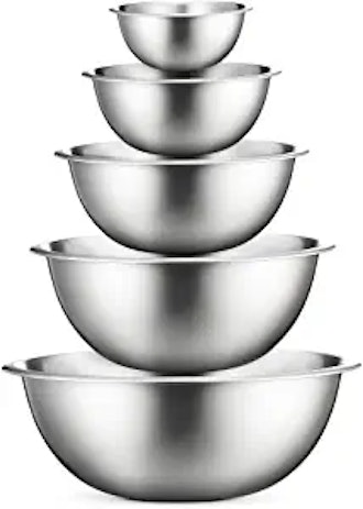  FineDine Premium Stainless Steel Mixing Bowls (Set of 5)