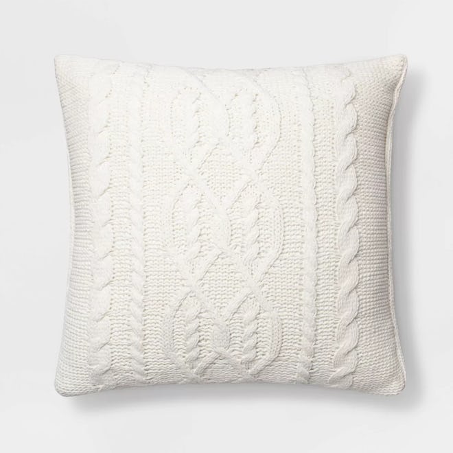 Threshold Cable Knit Chenille Throw Pillow