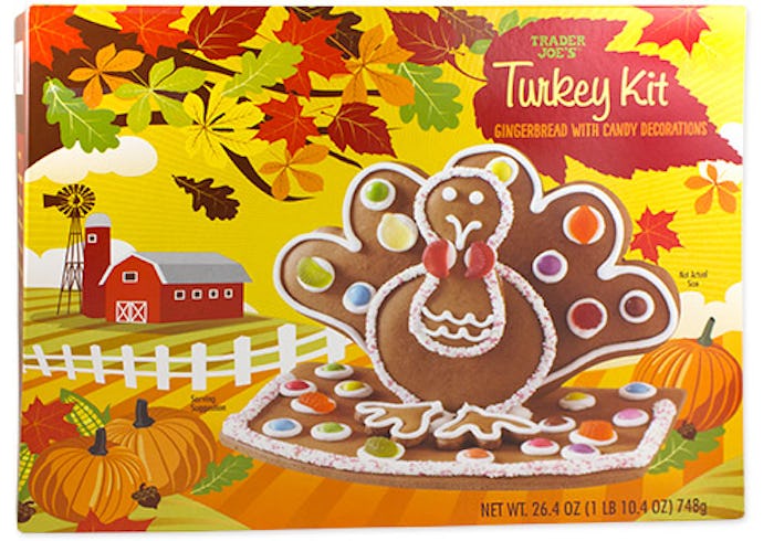Image of a turkey cookie kit in bright oranges and greens