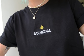 BANANCIAGA- Embroidered Unisex Shirt