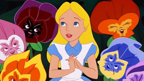 Alice frolics among the flowers Disney's 'Alice In Wonderland'